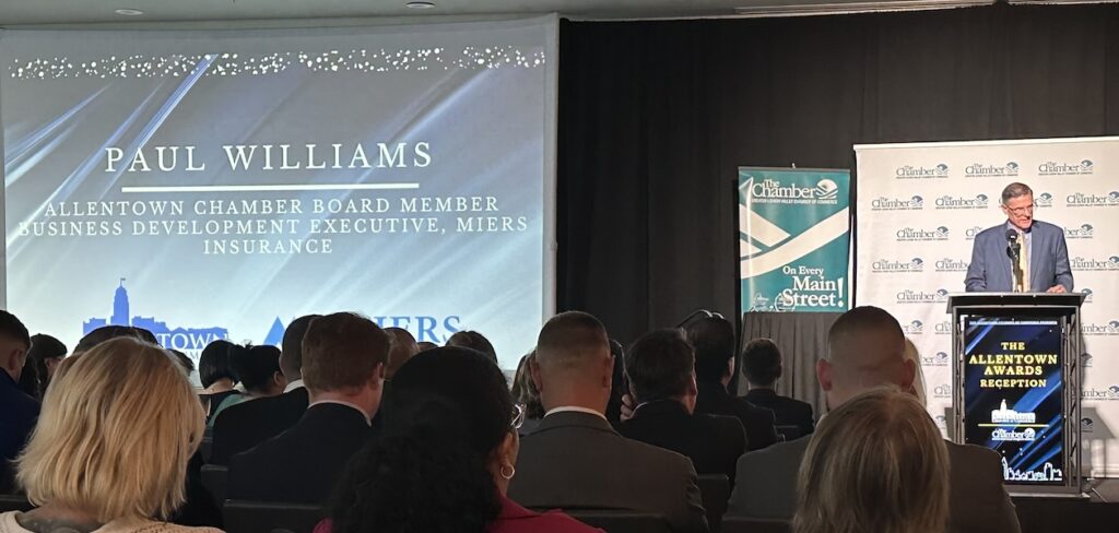 ChamberAwards - Paul standing at the podium giving his speech